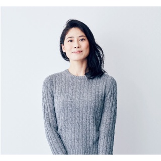 เสื้อไหมพรมผู้หญิง เสื้อสเวตเตอร์ญี่ปุ่น MUJI : cable pattern sweater #15282709689