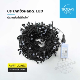 ไฟตกแต่ง LED ไฟประดับ ไฟกระพริบ ไฟคริสต์มาส ไฟปีใหม่ สายไฟประดับ หลากสี แบบเสียบไฟ กันน้ำใช้กลางแจ้งได้ ไฟแต่งห้อง