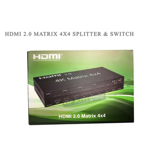 4Kx2K 3D 4x4 HDMI Matrix switch/splitter 4 in 4 out with IR,RS232 for HDTV Projector TV