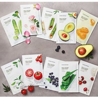 มาร์คหน้า Nature Republic Real Nature Sheet Masks 14 สูตร รีพับบลิค เรียล เนเจอร์ ชีทมาส์ก มาส์กหน้า ลดริ้วรอย ชีทมาส์ก