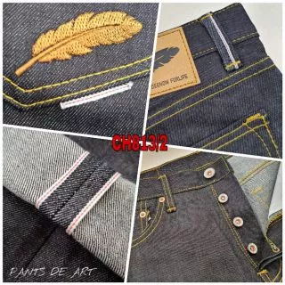 PANTSDEART กางเกงยีนส์ชาย ทรงกระบอกเล็ก ริมแดง มีไซส์ 28-42 รับประกันงานดีมากค่า~