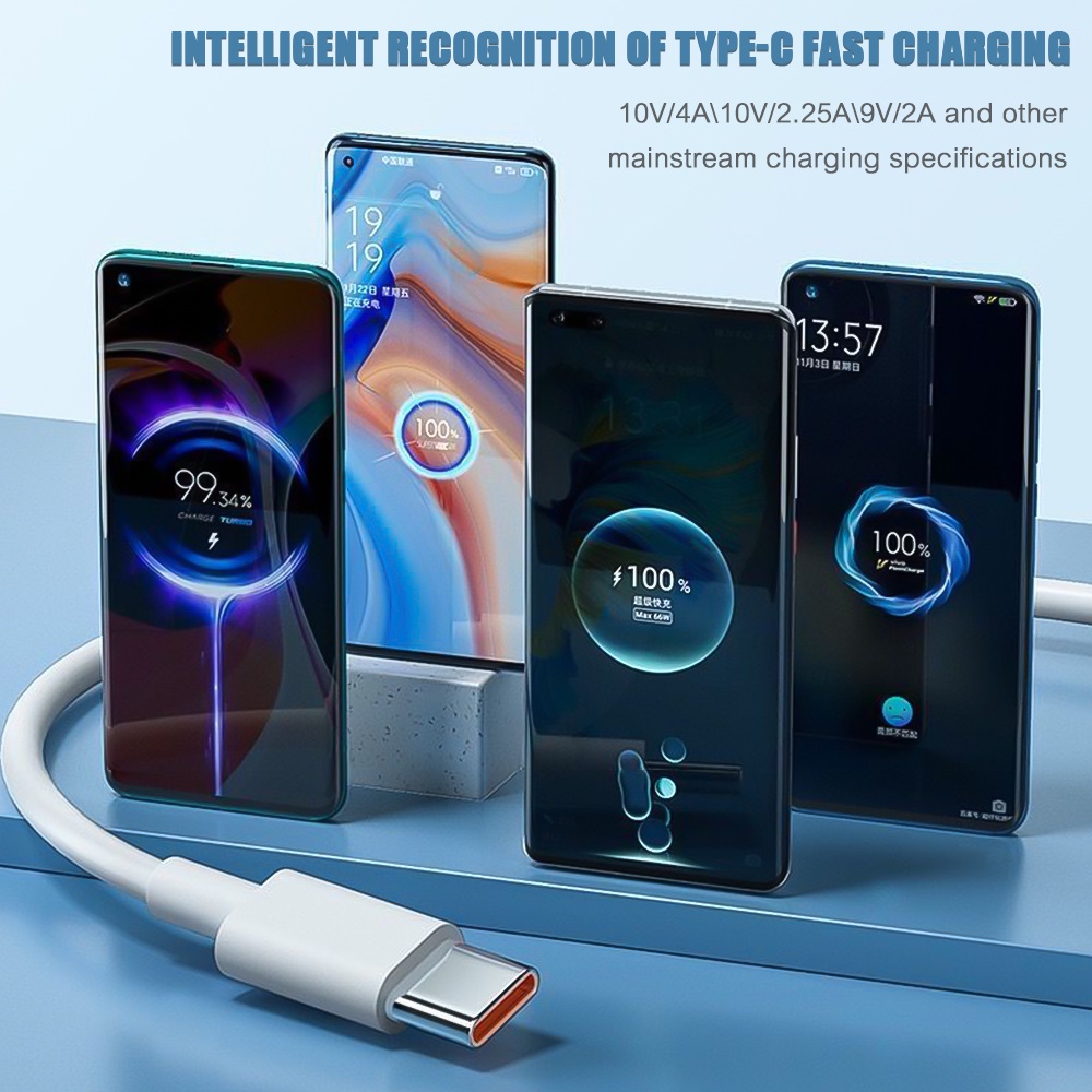 สายชาร์จ USB Type C กระแสไฟสูง 0.25 1 1.5 2 เมตร 7A สําหรับ Huawei Xiaomi Samsung