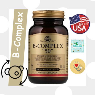 [ วิตามินบีรวม ] - Solgar ,  B Complex  50 x 100 แคปซูล (Capsules)