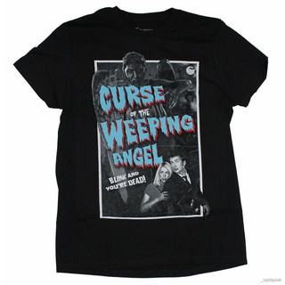 tshirtเสื้อยืดคอกลมฤดูร้อนเสื้อยืดแฟชั่นผู้ชายพิมพ์ลาย Doctor Who Curse Of The Weeping Angels Doctor Who Juniors ขนาดพลั