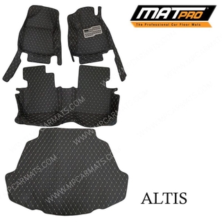 MatPro พรมปูพื้นเข้ารูป5D 6D Premium Fitted Leather Car Mats สำหรับรถรุ่น TOYOTA ALTIS ปี2017-2018