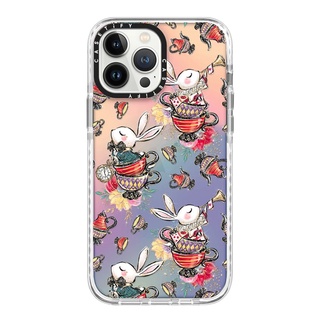 Casetify White Rabbit Tea Time 13 Pro Max Impact Case Color: Sheer- Iridescent [13PMสินค้าพร้อมส่ง]