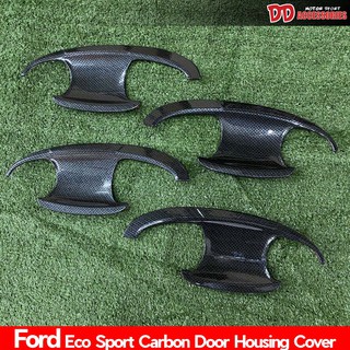 เบ้ามือเปิด eco sport 4ชิ้น สีดำด้านและคาร์บอน งานไทยเข้ารูป 100%