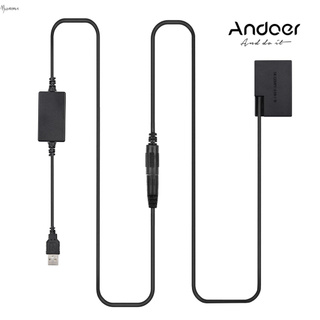 Andoer Dr - E18 Usb Power Kit Dc Coupler แบตเตอรี่กล้อง Lp - E18 แบตเตอรี่พร้อมตัวแปลง Usb Dc อินพุต 750 D Kiss X8I T6I 760 D 77 D 800 D