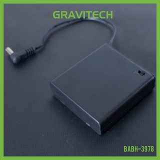 [Gravitechthai]Battery case AA x4 with 2.1mm DC Jack - Right Angle