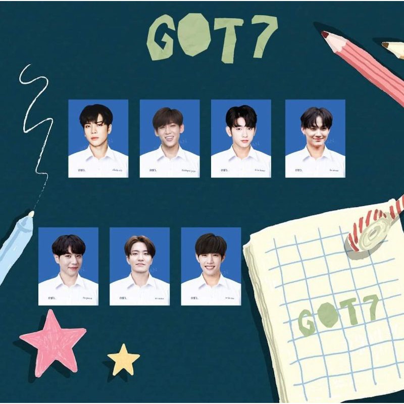 ID PHOTO GOT7 รูปติดบัตร ก็อตเซเว่น