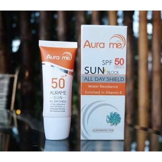 Aura Me SPF 50 PA+++ ออร่ามี กันแดดสูตรน้ำแร่