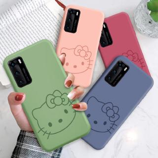 เคสโทรศัพท์มือถือ ซิลิโคนนิ่ม กันกระแทก ลายการ์ตูนคิตตี้ สําหรับ Huawei P10 P10 Plus P20 P20 Pro P20 Pro P30 P30 Pro