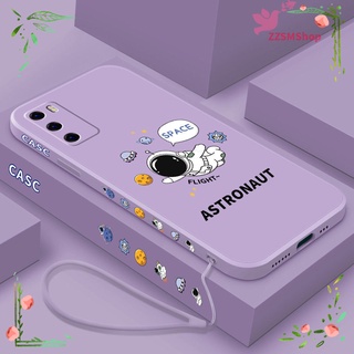 เคส Huawei Y7a Y7 Y7 Pro Y8p Y7 Prime 2019 เคสโทรศัพท์ ซิลิโคน TPU นิ่ม เรียบง่าย บินนักบินอวกาศ มนุษย์อวกาศ ขอบตรง เคสป้องกัน