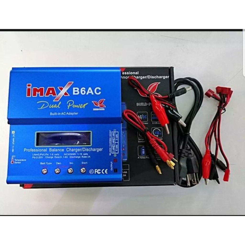 เครื่องชาร์ทแท้ iMAX B6AC Digital LCD อะเดปเตอร์ชาร์จแบตเตอรี่ LiPo NiMh NiCd LiFe Li-ion Battery