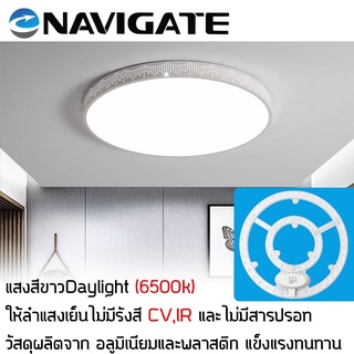 โปรมาแรง!! แผงไฟ NAVIGATE หลอดLED 3 สี เปลี่ยนสีไฟได้ 36W สำหรับโคมเพดานกลม ให้แสงสว่างมาก ราคาถูก