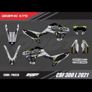 สติ๊กเกอร์วิบาก Honda CRF 300L 2021 ทั้งคัน Graphic kit สติ๊กเกอร์เคลือบเงา สุดคุ้ม