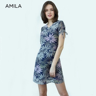 AMILA Dress AM-D916 ชิฟฟอนปริ้นท์ IGPU21-3