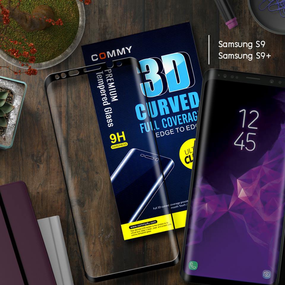Commy กระจกนิรภัยเต็มจอ 3D คลุมถึงขอบโค้ง Samsung Galaxy  (แท้ 100%)