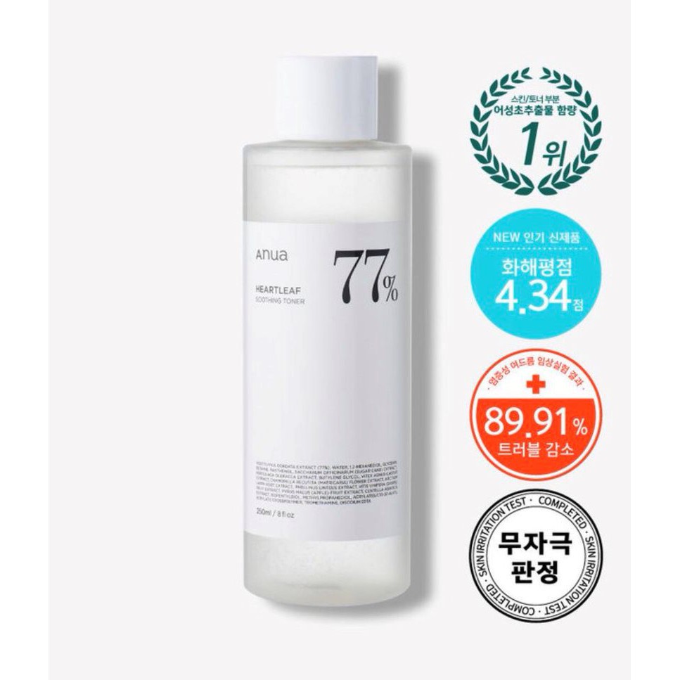 [ของแท้/ฉลากไทย]Anua heartleaf 77% soothing toner