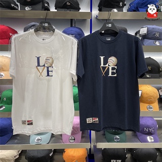 [S-5XL]Newera ใหม่ เสื้อยืดคอกลม แขนสั้น พิมพ์ลายเบสบอล LOVE series