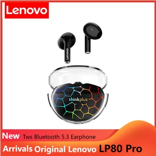 ใหม่ ของแท้ Lenovo LP80 Pro TWS หูฟังบลูทูธไร้สาย 5.3 ความล่าช้าต่ํา สําหรับเล่นเกม ไฟ RGB