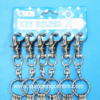 พวงกุญแจก้ามปู no:606 (6ชิ้น),  Hook keychains no:606 (6 pieces)