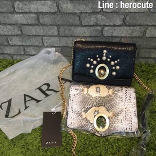 ZARA CROSSBODY BAG WITH INTERCHANEABLE FLAP ของแท้ ราคาถูก