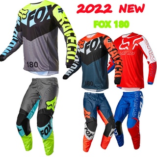 เสื้อกีฬาแขนสั้นลายทาง Fox 2022 Jersey Off Cross