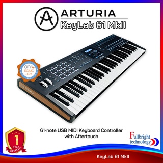 Arturia KeyLab 61 MkII USB MIDI Keyboard Controller with 16 RGB Pads คีย์บอร์ดคอนโทรลเลอร์ 61 คีย์ พร้อมปุ่ม RGB 16 Pads รับประกันศูนย์ไทย 1 ปี