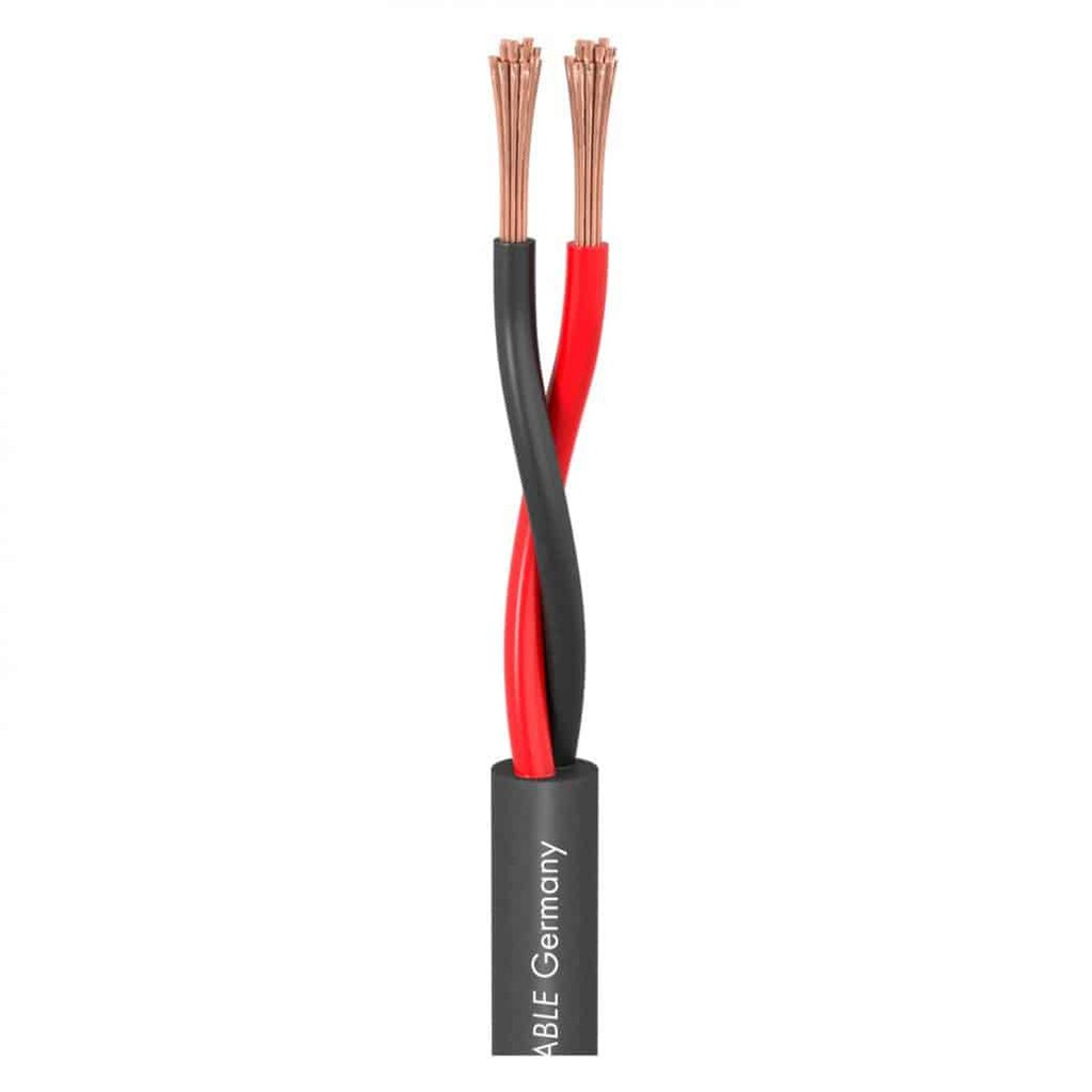 Sommer Cable MERIDIAN MOBILE SP215 (415-0051) (ราคาต่อเมตร) สีดำ สายลำโพงแบบ 2 x 1.5 mm2 AT Prosound