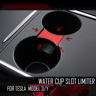 Tesla อุปกรณ์เสริมvxvb New For Tesla Model Y 2021 Accessories Water Cu Holder Model 3 Car Interior Center Console Storag