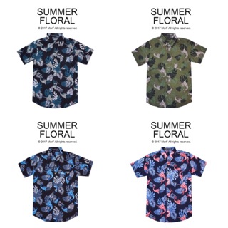 SUMMER FLORAL เสื้อเชิ้ตแขนสั้น ลายปลา