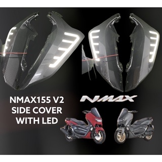 ฝาครอบด้านข้าง คาร์บอน พร้อมไฟ LED NMAX155 2020