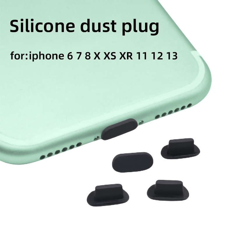 ปลั๊กยางซิลิโคน กันฝุ่น สําหรับ iPhone 6 7 8x11 12 13 Pro Max