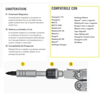 Leatherman Ratchet Driver ตัวเสริมอุปกรณ์ Leatherman Tools สำหรับช่วยให้ขันสกรูและน๊อตได้สะดวกขึ้น