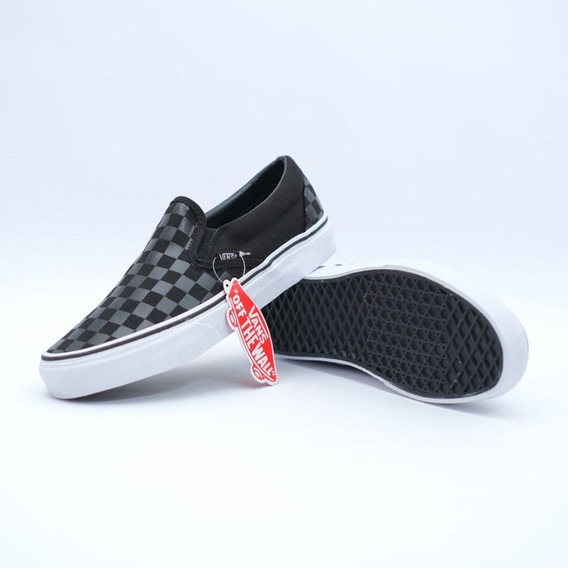 สลิปออน VANS กระดานหมากรุก สีดํา ของแท้