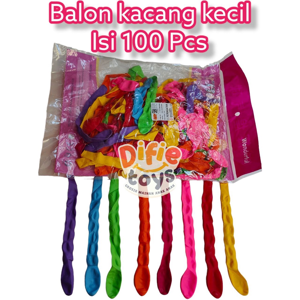 ลูกโป่งถั่วขนาดเล็ก 100 ชิ้น ลูกโป่งยาว