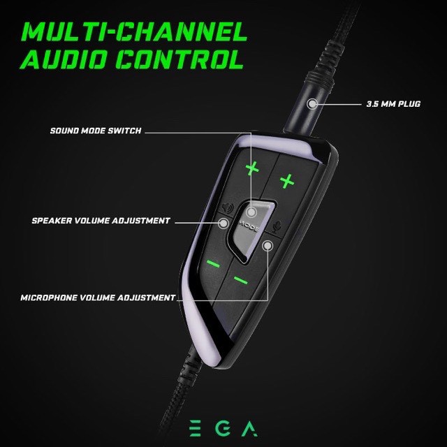 EGA TYPE H2 PRO GAMING HEADSET VIRTUAL 7.1 EXPERIENCE WITH EGA ...