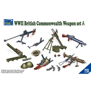 โมเดลอาวุธและอุปกรณ์ Riich Model 1/35 RE30010 WWII British Commonwealth Weapon Set A