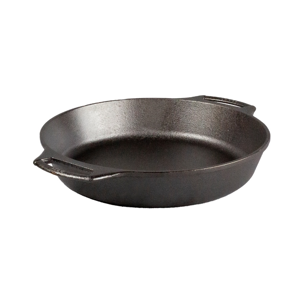 Lodge 10.25 Inch (26 cm) Cast Iron Baker's Skillet ถาดเหล็กหล่อกลมสองหู 10.25 นิ้ว (26 ซม) BW10BSK