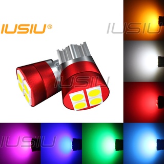 Iusiu หลอดไฟท้าย LED T10 W5W 3030 อัลตร้าชอร์ท สําหรับรถยนต์ รถจักรยานยนต์