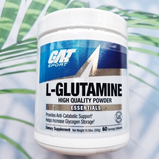 แอล-กลูตามีน ชนิดผง L-Glutamine Powder, Unflavored 300g (GAT) แอลกลูตามีน