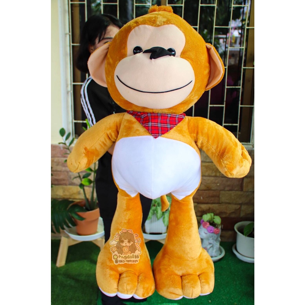 ตุ๊กตาลิง ลิงขนนุ่มเท้าโตไซส์1เมตร ขนนุ่มทั้งตัวน่ารักมาก🐵