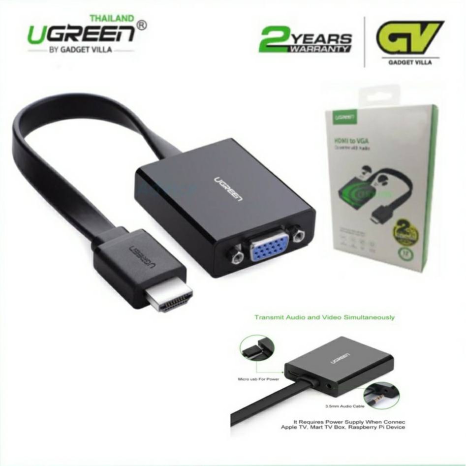 UGREEN HDMI TO VGA+3.5mm Audio+Micro 40248 Shopee Thailand