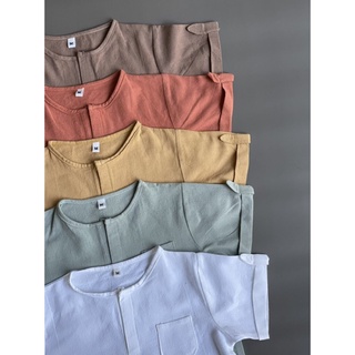 เสื้อผ้าฝ้าย Linen ใส่สบาย เสื้อเด็ก 3-6 ขวบ