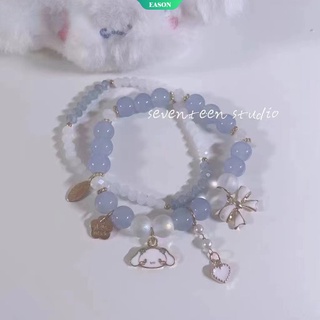 Sanrios ใหม่ สร้อยข้อมือลูกปัด ลายการ์ตูน Hello Kitty Cinnamoroll and My Melody 2020 สําหรับเด็ก DIY