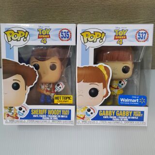 Funko Pop Toy Story 4 Woody/Gabby hold Forky