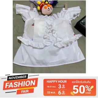 เสื้อแฟชั่นแขนระบาย งานปัก