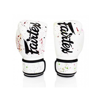 Fairtex นวมซ้อมมวย BGV14PT “Painter” สีขาวลายสบัดสี ไซส์ 8,10, 12,14,16 oz