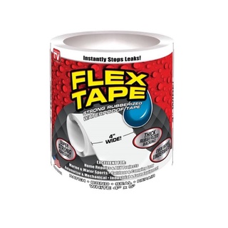 เทปกาวอเนกประสงค์ FLEX TAPE เทปกาวอุดรอยน้ำรั่ว เหนียว แน่น คงทน หน้ากว้าง 4 นิ้ว x ยาว 60 นิ้ว (เทปสีใส)